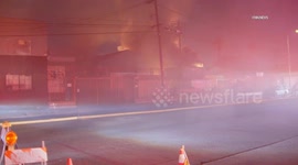 US, Los Angeles: Broadway Manchester Greater Alarm Structure Fire