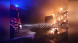 Italy: Firefighters Battle Waste Depot Blaze for 24 Hours