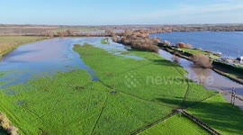 Flooding in Thrapston, Kettering after Storm Bert