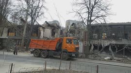 Buildings damaged by Russian missile attack on Odesa