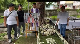 Stray cat joins family during memorial for grandma in Sucat, Metro Manila
