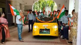 Electric car takes to the roads in India