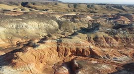 China: Colorful Valley Danxia Landform in Karamay