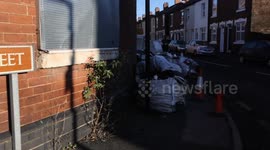 Families fuming as fly-tippers dump 60ft mountain of rubbish on residential street