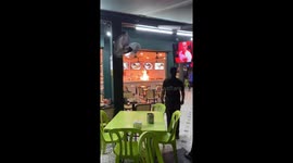 Night market kitchen catches fire in Malaysia