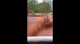 Fun muddy ride in Santa Rosa del Aguaray, Paraguay