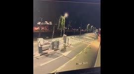 Girl on electric scooter crashes into pole in Podolsk, Russia