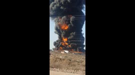 Fire at oil waste treatment plant in Añelo, Neuquén, Argentina