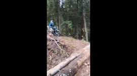 Dirt bike rider hits tree in Belarus