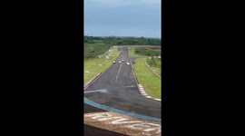 Car collision during race in Rivera, Uruguay