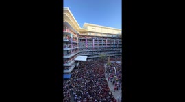 Students make explosion of colour with awesome confetti drop