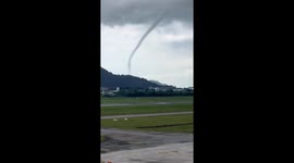 Waterspout spotted near airport in Malaysia