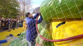 US: 2024 Macy's Thanksgiving Day parade balloon inflation
