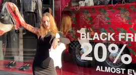 PETA activist holds a “severed cow’s head” outside a Coach store ahead of Black Friday, London