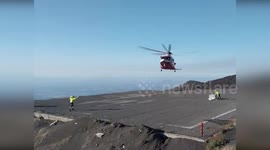 Italy: Helicopter Drago 165 Soars to 3,400 Meters on Mount Etna