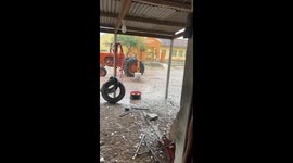 Severe hailstorm hits in Santiago del Estero, Argentina
