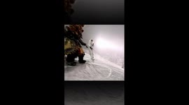 Skiers dressed as