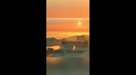 Breathtaking sunrise in south China's Yunnan