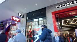 Black Friday in London showing Regent Street and Oxford Street