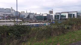 Free Gaza graffiti on footpath in Sheffield