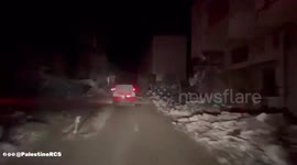 Gaza: The Palestine Red Crescent Society teams transported two martyrs from Al-Wehda Street in Gaza City to Al-Shifa Hospital