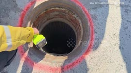 US: Woman Rescued After Falling 20 Feet into Manhole in San Bernardino