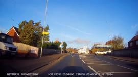 Two Cars Crash at a Roundabout in Dereham Outside a BP Garage