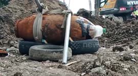 WWII bomb found during road widening near airport in the Philippines