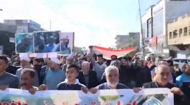 People in Baghdad hold demonstration to show support for Palestinians