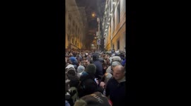 Large crowd gathers for intense protest in Tbilisi, Georgia
