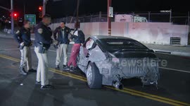 US, Los Angeles: Ontario Pursuit Crash