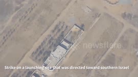 The IAF struck a ready-to-launch launching site directed toward southern Israel