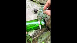 Watch a beer bottle transformed into a lantern in China