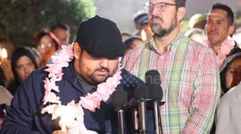 US, Los Angeles: Rialto Vigil Held for 2 Young Girls Killed in DUI Crash With Sound On Tape Part 2