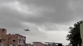 Plane wobbles and aborts landing as Cyclone Fengal batters India