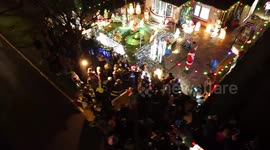 Couple's hand-made Christmas display - featuring 15 motor-powered decorations