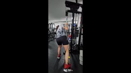 Person suspended upside down in gym fail in Rio Gallegos, Argentina