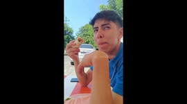 Boy hit on the head by falling wood while eating in Zihuatanejo, Mexico