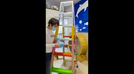 Chinese woman crafts giant cat tree