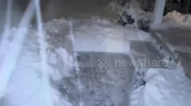 Heavy snow blankets Buffalo, New York