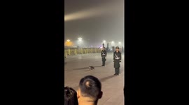 Cat crashes flag-raising event in Tiananmen Square
