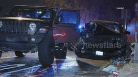 US, Los Angeles: Whittier CHP Pursuit Ends In Multi Vehicle Crash