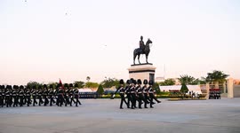 Thailand: Thai Royal Guards parade Grand rehearsal