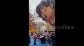 US: Balloons are ready for Macy's Thanksgiving parade in New York City