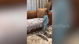 Mum walked into living room - and found son covered entire sofa in SKIN CREAM