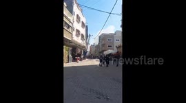 A Palestinian has been killed and two others injured in an Israeli airstrike targeting a house