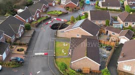 Residents ask to leave there houses due to this Sinkhole that appeared at the end of one of the residents driveways