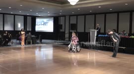 Wheelchair user overcomes fears with beautiful ballroom dancing performance