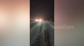 Heavy snow forces highway shut down in Ontario