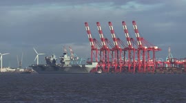 HMS Prince of Wales warship arrives in Liverpool before Suez mission